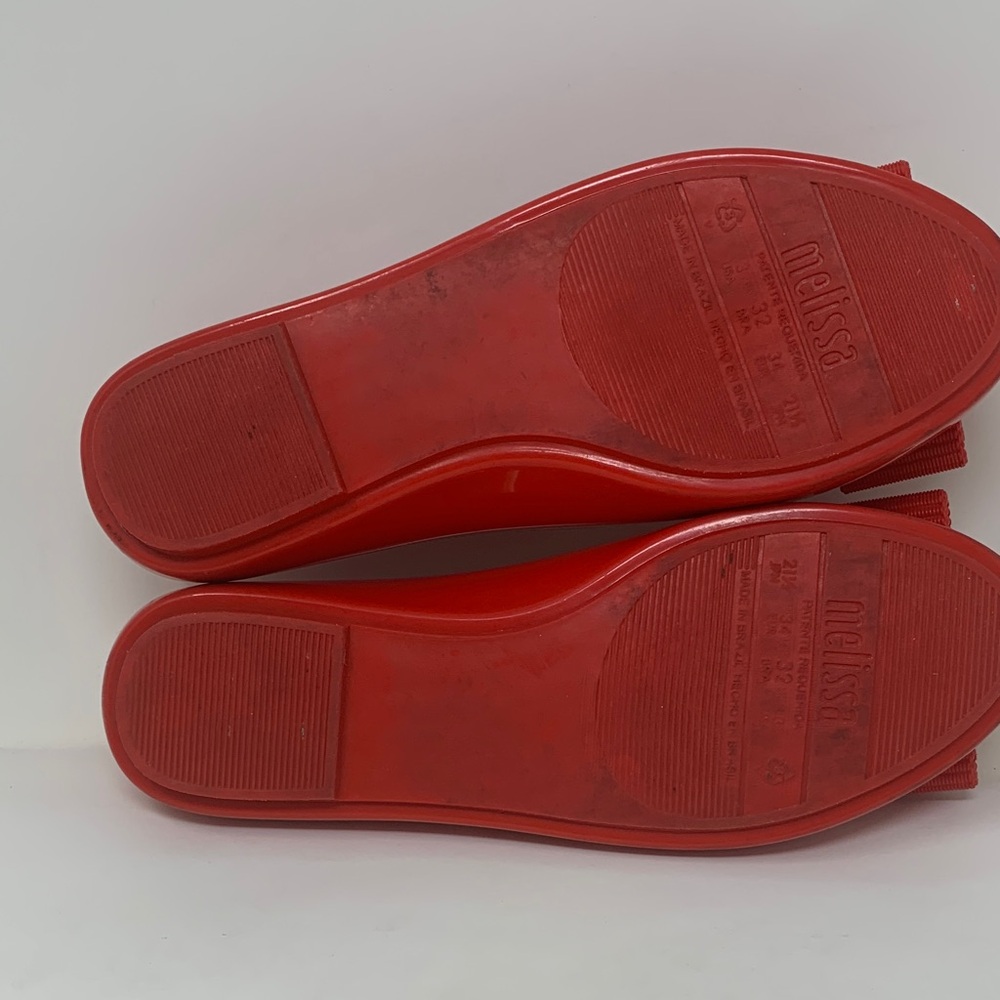 Melissa + Jason Wu Red Kids Dress Shoes with Bow Size 3 kids - Picture 6 of 8